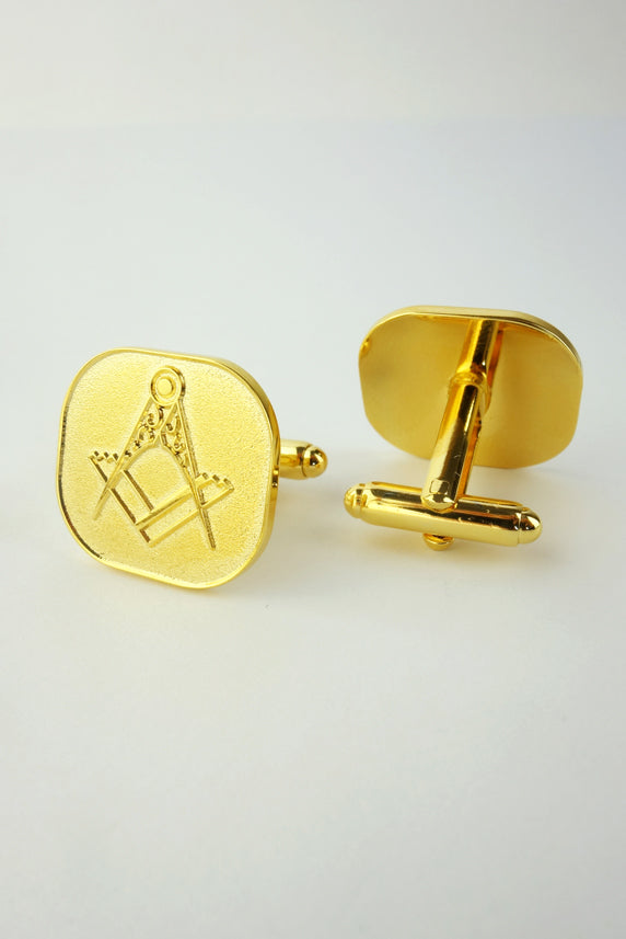 Masonic Cuff Links Gold