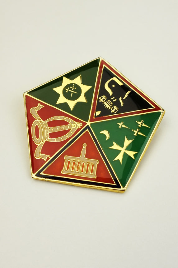 Allied Masonic Degrees Pentagonal Pendant