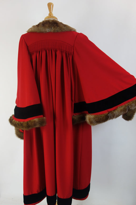 Velvet and Faux Fur Mayoral Robe