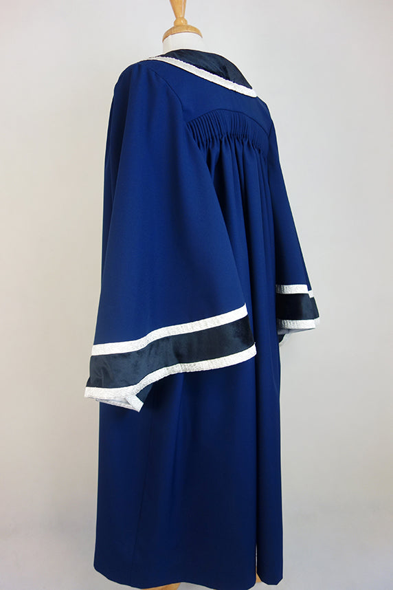Traditional Style Mayoral Robe, Navy, Silver & Black Velvet | George H ...