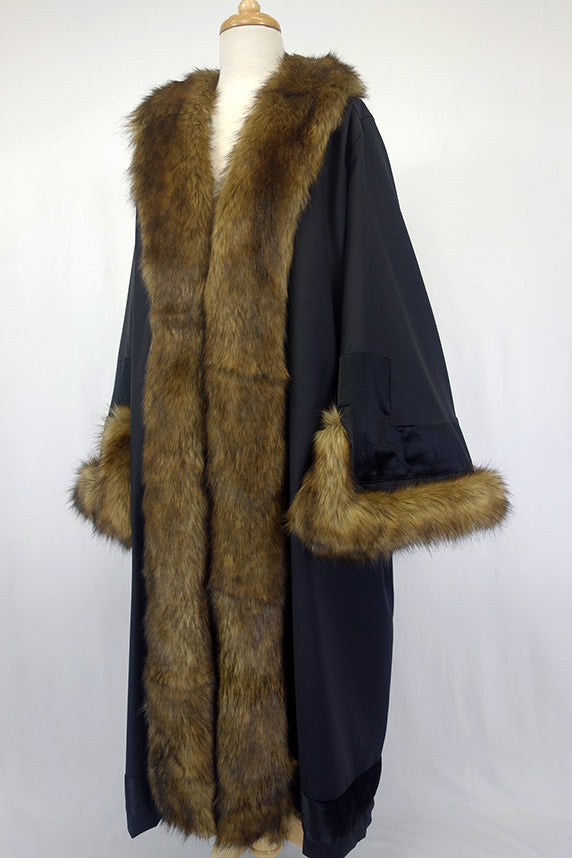 Buy Velvet and Faux Fur Mayoral Robe, Black Velvet on Black Base Online ...