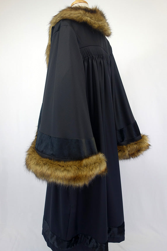 Buy Velvet and Faux Fur Mayoral Robe, Black Velvet on Black Base Online ...