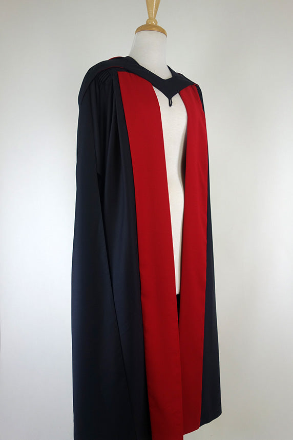 Cambridge Style PhD Gown Set - Gown, Hood and Bonnet