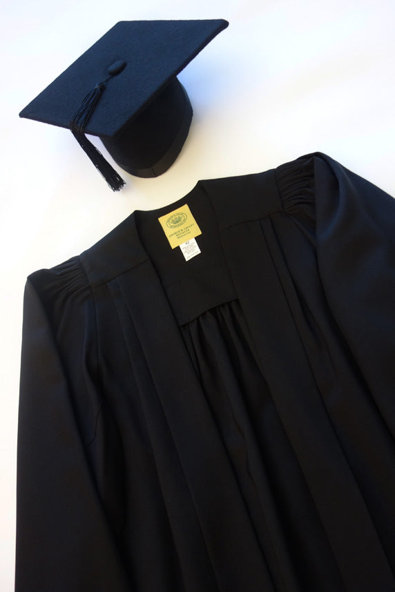Blue Bachelor Graduaton Gown Wth Mortarboard Cap Hat Unversty Robe - View #8