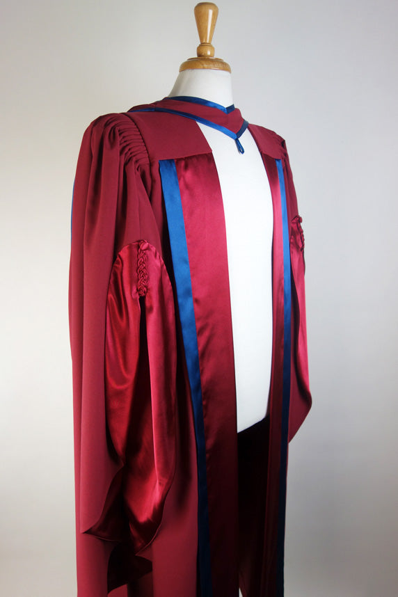 University of London PhD Graduation Gown Set - Gown, Hood and Bonnet