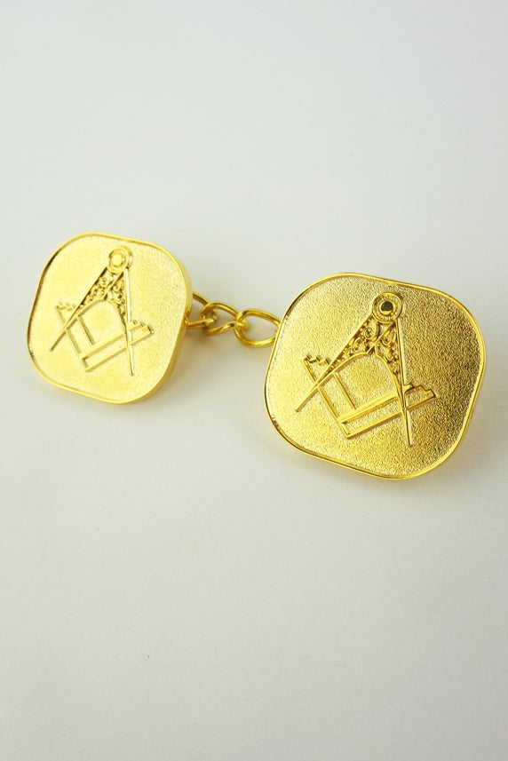 Masonic Jigger Buttons Gold