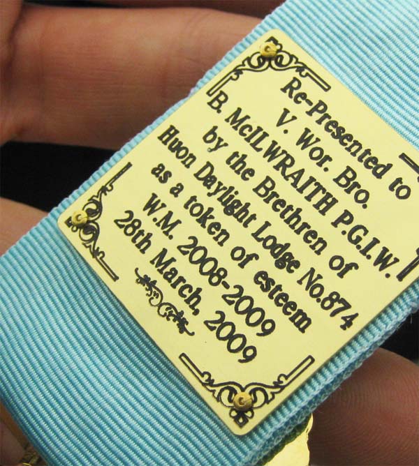 Re-Presentation Plate for Past Master Jewel