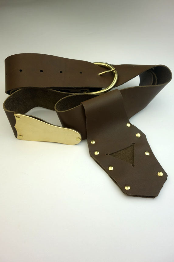 Knights Templar and Knights of Malta Thick Leather Belt and Frog