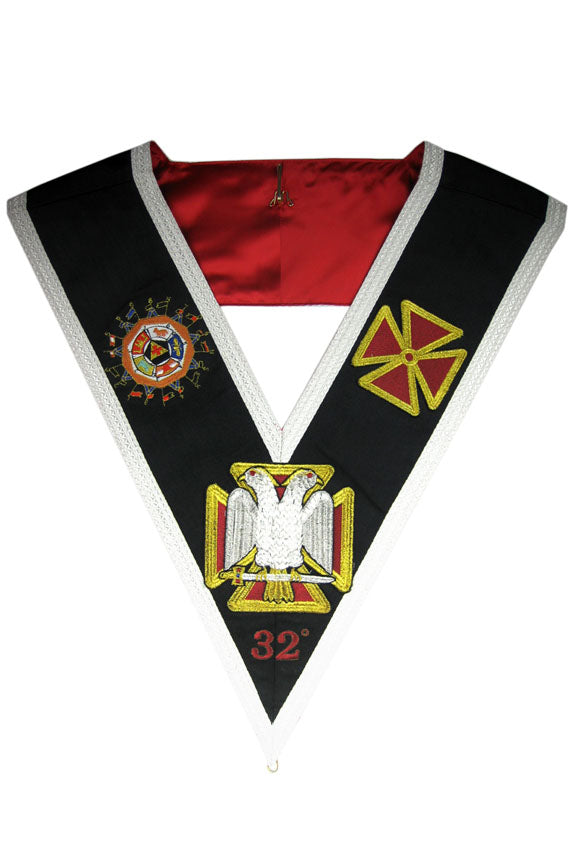 Scottish Constitution 32nd Degree Collar, Machine Embroidered