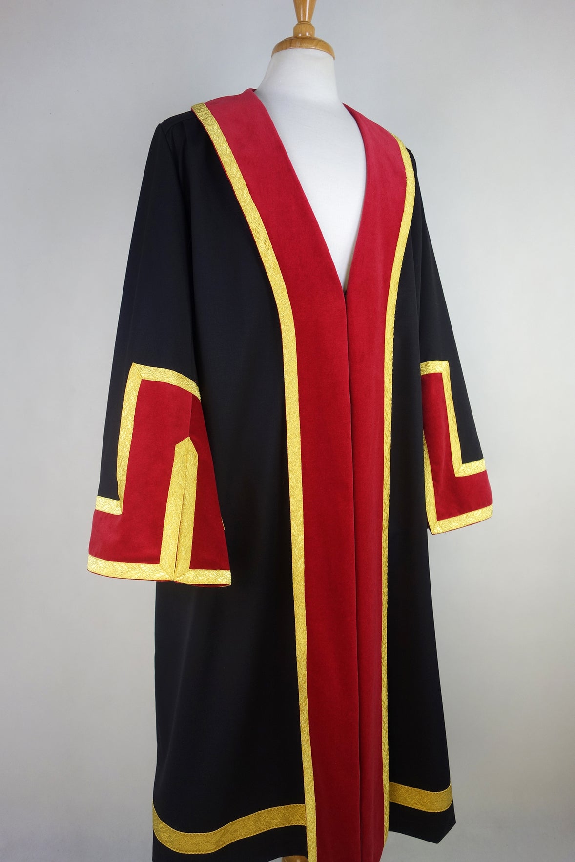 Velvet and Gold Mayoral Robe, Red Velvet