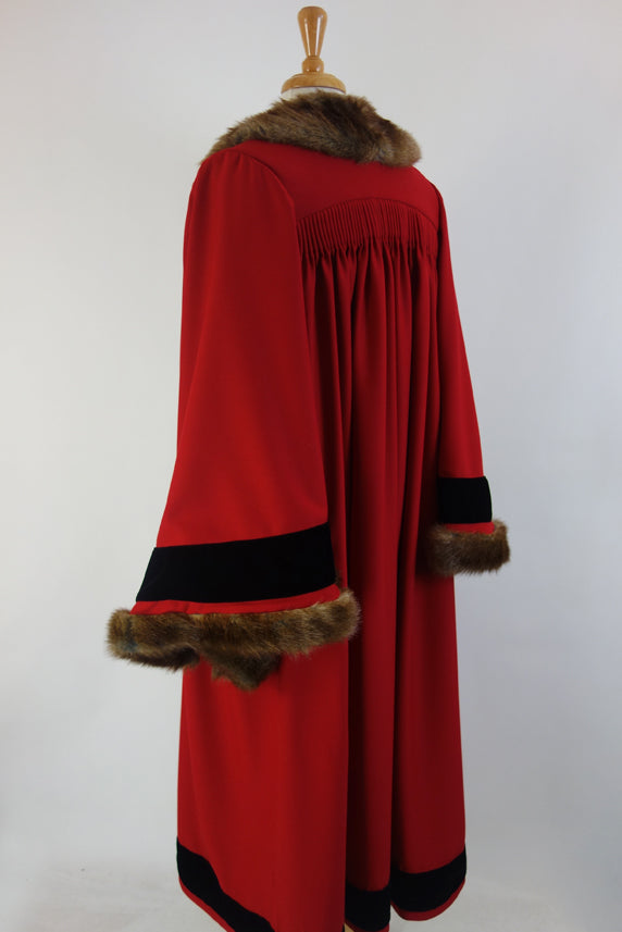 Velvet and Faux Fur Mayoral Robe