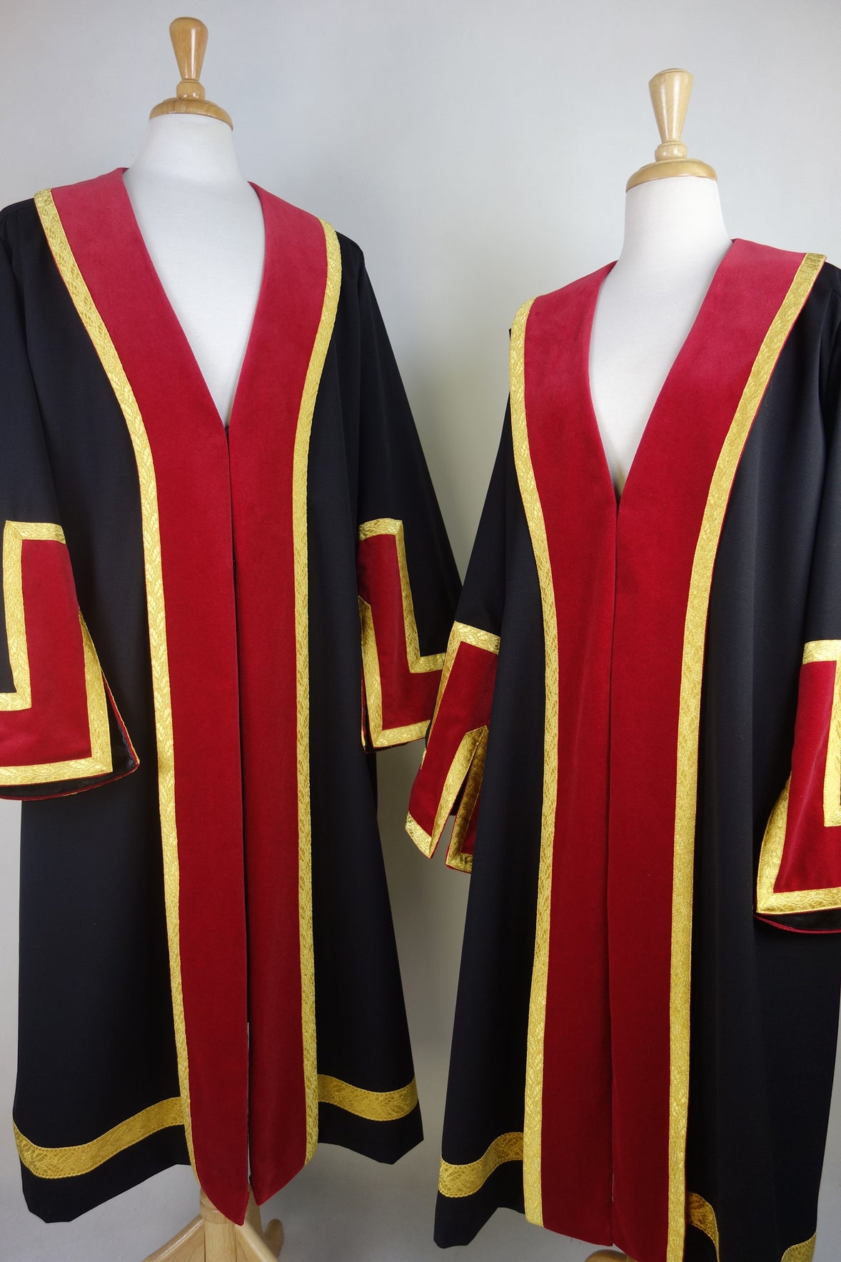 Velvet and Gold Mayoral Robe, Red Velvet